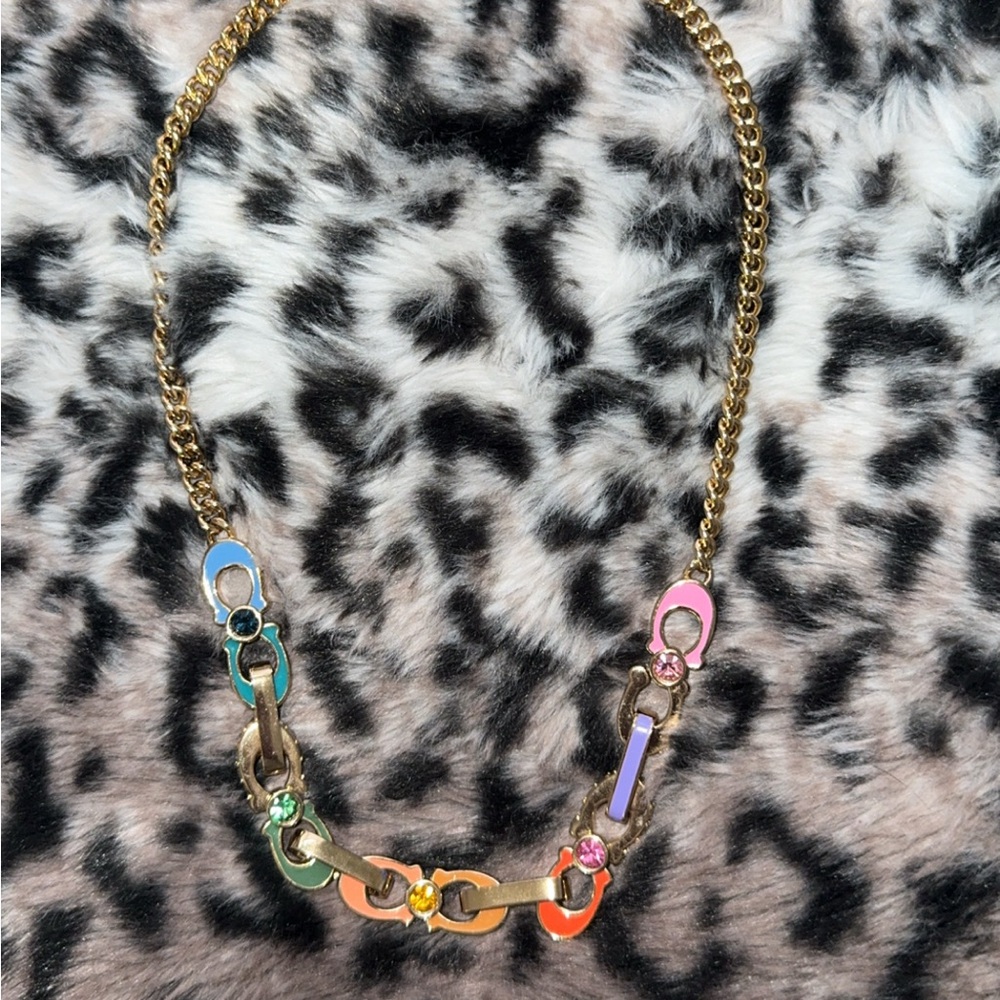 Coach logo necklace